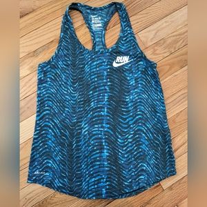 Nike Razor Back Blue Tank Top size Small